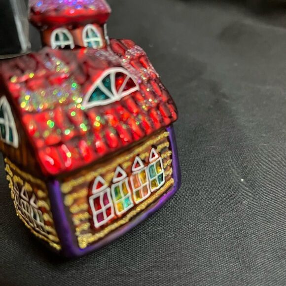 Vintage Christopher Radko Chapel Hill Glass Church Christmas Ornament 1997 Polan - Picture 11 of 12